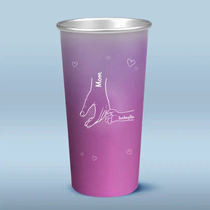 Je t'aime le plus - Tasse personnalisée en aluminium à couleur changeante - Cadeau pour maman, grand-mère