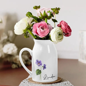 Chérir chaque instant avec grand-mère - Vase à fleurs personnalisé pour la décoration intérieure de la famille - Cadeau de pendaison de crémaillère pour maman et grand-mère