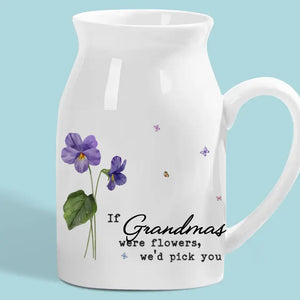 Nous sommes les fleurs préférées de grand-mère - Vase à fleurs personnalisé pour la décoration intérieure de la famille - Cadeau pour maman et grand-mère