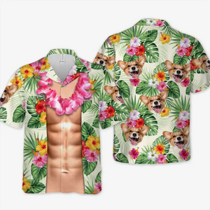 Photo personnalisée : chaque jour devrait être une journée à la plage - T-shirt hawaïen tropical unisexe personnalisé pour la famille - Cadeau de vacances d'été, cadeau pour les membres de la famille
