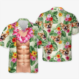 Photo personnalisée : chaque jour devrait être une journée à la plage - T-shirt hawaïen tropical unisexe personnalisé pour la famille - Cadeau de vacances d'été, cadeau pour les membres de la famille