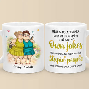 Les vrais amis ne sont jamais séparés, peut-être par la distance, mais jamais par le cœur - Tasse personnalisée Bestie - Cadeau pour les meilleures amies, BFF, sœurs