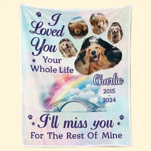 Couverture personnalisée avec photo « Mon bébé à fourrure remplit mon cœur d'amour » - Cadeau de condoléances pour les propriétaires et les amoureux des animaux