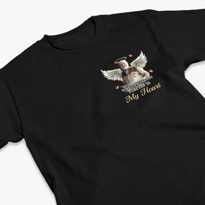 T-shirt unisexe personnalisé avec photo « Ne marchez jamais seul » - Cadeau de condoléances pour les membres de la famille