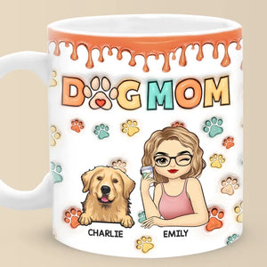 Mes enfants ont des pattes - Tasse personnalisée avec effet gonflé en 3D pour chien et chat - Cadeau pour les propriétaires et les amoureux des animaux