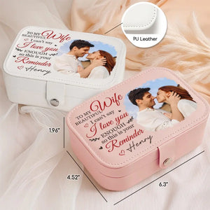 Coffret à bijoux personnalisé avec photo « Je ne peux pas dire que je t'aime assez » - Cadeau pour mari et femme, anniversaire