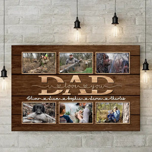Photo personnalisée « N'oublie jamais que je t'aime » - Toile horizontale personnalisée pour la famille - Cadeau pour la fête des pères