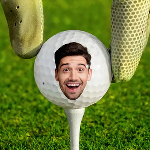 Photo personnalisée : retraité et passionné de swing – Balle de golf personnalisée – Cadeau pour les amateurs de sport et les joueurs de sport