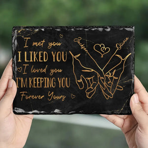Je t'aime, à toi pour toujours - Pierre rectangulaire personnalisée avec support pour couple - Cadeau pour mari et femme, anniversaire