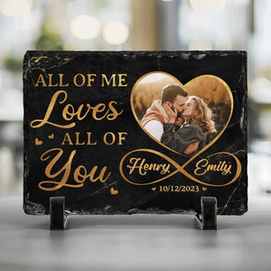 Photo personnalisée « Une véritable histoire d'amour ne finit jamais » - Pierre rectangulaire personnalisée avec support pour couple - Cadeau pour mari et femme, anniversaire