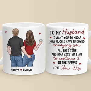 Aimer, c'est brûler, c'est être en feu - Mug personnalisé pour couple - Cadeau pour mari et femme, anniversaire