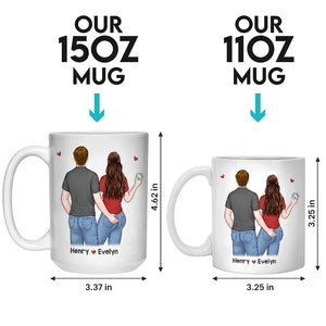 Aimer, c'est brûler, c'est être en feu - Mug personnalisé pour couple - Cadeau pour mari et femme, anniversaire
