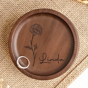 Grâce à toi, je ris un peu plus fort - Plat à bijoux en bois personnalisé Bestie - Cadeau pour meilleures amies, meilleures amies, sœurs