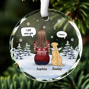 Honorez la mémoire de vos fidèles compagnons pour toujours - Ornement commémoratif en verre personnalisé - Cadeau de Noël, cadeau de condoléances pour les propriétaires et les amoureux des animaux
