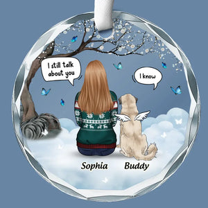 Souvenirs précieux qui durent éternellement - Ornement en verre personnalisé commémoratif - Cadeau de Noël, cadeau de condoléances pour les propriétaires d'animaux et les amoureux des animaux