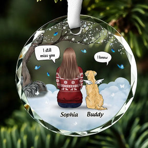 Souvenirs précieux qui durent éternellement - Ornement en verre personnalisé commémoratif - Cadeau de Noël, cadeau de condoléances pour les propriétaires d'animaux et les amoureux des animaux