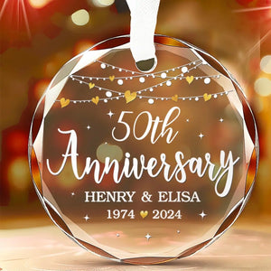 Je veux être avec toi jusqu'à ma dernière page - Ornement en verre personnalisé pour couple - Cadeau pour mari et femme, anniversaire