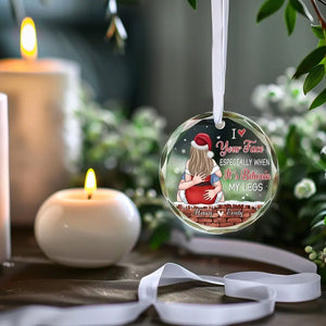 Vous embellissez la saison ! Ornement en verre personnalisé pour couple, cercle personnalisé, cadeau pour mari et femme, anniversaire
