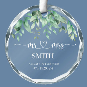 La vie avec toi ne cesse de s'améliorer - Ornement en verre personnalisé pour couple - Cadeau pour mari et femme, anniversaire