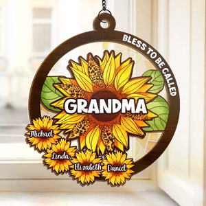 « Bénis d'être appelé Nana » – Attrape-soleil personnalisé pour fenêtre – Fête des Mères, cadeau pour maman, grand-mère