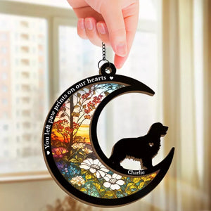 Plus à mes côtés, mais pour toujours dans mon cœur - Attrape-soleil personnalisé à suspendre à une fenêtre - Cadeau de condoléances pour les propriétaires d'animaux et les amoureux des animaux
