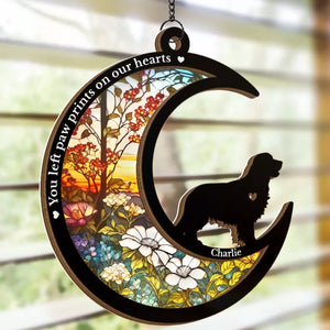 Plus à mes côtés, mais pour toujours dans mon cœur - Attrape-soleil personnalisé à suspendre à une fenêtre - Cadeau de condoléances pour les propriétaires d'animaux et les amoureux des animaux