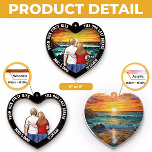 Mon histoire d'amour préférée est la nôtre - Attrape-soleil personnalisé pour fenêtre - Cadeau pour mari et femme, anniversaire