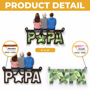Papa, tu as toujours été mon héros - Attrape-soleil personnalisé à suspendre à la fenêtre - Fête des pères, cadeau pour papa, grand-père