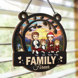 C'est nous - Attrape-soleil personnalisé pour fenêtre - Cadeau de Noël pour les membres de la famille