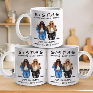 Sœurs par hasard, amies par choix - Mug personnalisé pour meilleure amie - Cadeau pour meilleures amies, meilleures amies, sœurs