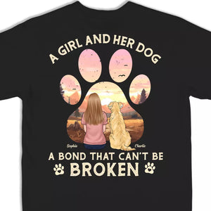 Tu ne quitteras jamais mon cœur - T-shirt unisexe personnalisé avec imprimé au dos pour chien, sweat à capuche, sweat-shirt - Cadeau pour les propriétaires d'animaux et les amoureux des animaux