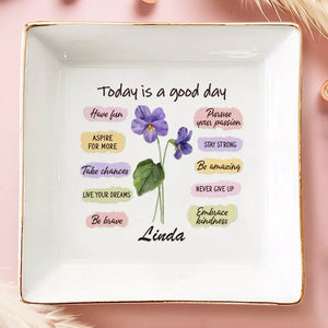 Aujourd'hui est un bon jour - Plat à bijoux personnalisé Bestie - Cadeau pour meilleures amies, meilleures amies, sœurs