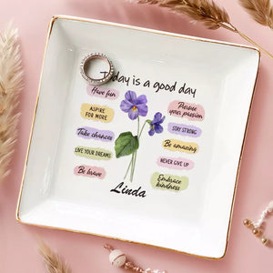 Aujourd'hui est un bon jour - Plat à bijoux personnalisé Bestie - Cadeau pour meilleures amies, meilleures amies, sœurs