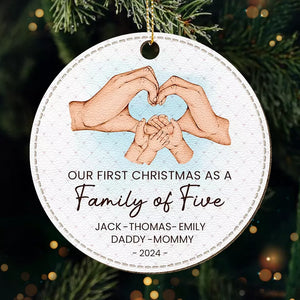 Noël est un rappel de la joie que la famille apporte - Décoration familiale personnalisée en cuir - Cadeau de Noël pour les membres de la famille, les bébés et les nouveau-nés