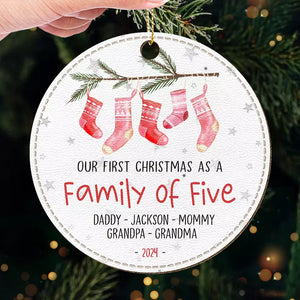 Faites vibrer vos proches à Noël ! Décoration de Noël personnalisée en cuir pour toute la famille. Cadeau de Noël pour les membres de la famille, les bébés et les nouveau-nés.