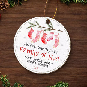 Faites vibrer vos proches à Noël ! Décoration de Noël personnalisée en cuir pour toute la famille. Cadeau de Noël pour les membres de la famille, les bébés et les nouveau-nés.