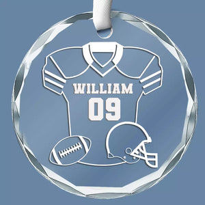 Swinging For The Fences - Décoration en verre personnalisée en forme de cercle - Cadeau de Noël pour les amateurs de sport et les joueurs