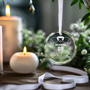Swinging For The Fences - Décoration en verre personnalisée en forme de cercle - Cadeau de Noël pour les amateurs de sport et les joueurs