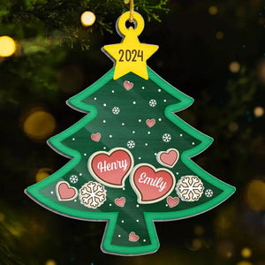 Quand je te regarde, je vois l'éternité - Ornement personnalisé à 3 couches pour couple - Cadeau de Noël pour mari et femme, anniversaire