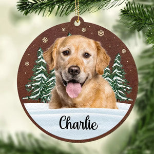 Les chiens personnalisés laissent leurs empreintes de pattes dans nos cœurs - Ornement commémoratif personnalisé en cuir - Cadeau de Noël, cadeau de condoléances pour les propriétaires d'animaux et les amoureux des animaux