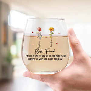 Ce qui compte dans notre vie - Verre à vin personnalisé Bestie - Cadeau pour meilleures amies, meilleures amies, sœurs