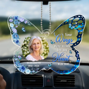 Photo personnalisée Mon esprit reste fidèle et veille sur vous - Ornement de voiture personnalisé commémoratif - Forme personnalisée en acrylique - Cadeau de condoléances pour les membres de la famille