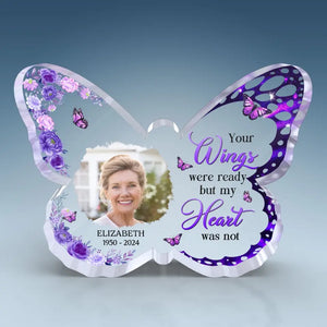 Photo personnalisée Dormez maintenant et reposez-vous - Plaque commémorative personnalisée en acrylique de forme personnalisée - Cadeau de condoléances pour les membres de la famille