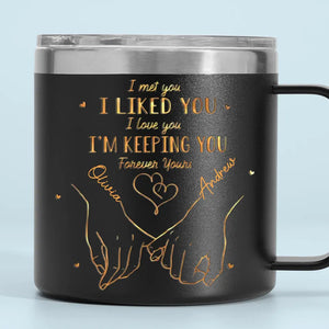 Tu es toujours ma personne préférée - Gobelet personnalisé en acier inoxydable de 14 oz avec poignée - Cadeau pour mari et femme, anniversaire