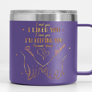 Tu es toujours ma personne préférée - Gobelet personnalisé en acier inoxydable de 14 oz avec poignée - Cadeau pour mari et femme, anniversaire