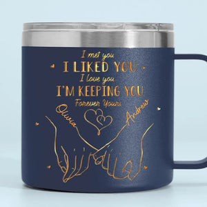Tu es toujours ma personne préférée - Gobelet personnalisé en acier inoxydable de 14 oz avec poignée - Cadeau pour mari et femme, anniversaire