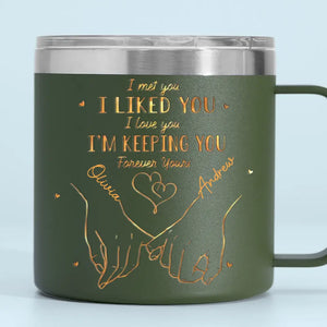 Tu es toujours ma personne préférée - Gobelet personnalisé en acier inoxydable de 14 oz avec poignée - Cadeau pour mari et femme, anniversaire