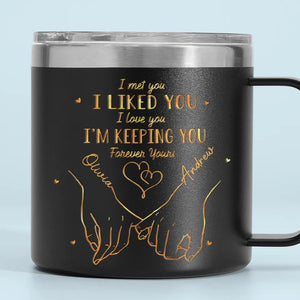 Tu es toujours ma personne préférée - Gobelet personnalisé en acier inoxydable de 14 oz avec poignée - Cadeau pour mari et femme, anniversaire