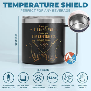 Tu es toujours ma personne préférée - Gobelet personnalisé en acier inoxydable de 14 oz avec poignée - Cadeau pour mari et femme, anniversaire
