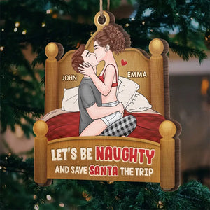 Ton baiser est comme un conte de fées avec une fin heureuse - Ornement personnalisé pour couple - Forme personnalisée en bois - Cadeau de Noël pour mari et femme, anniversaire